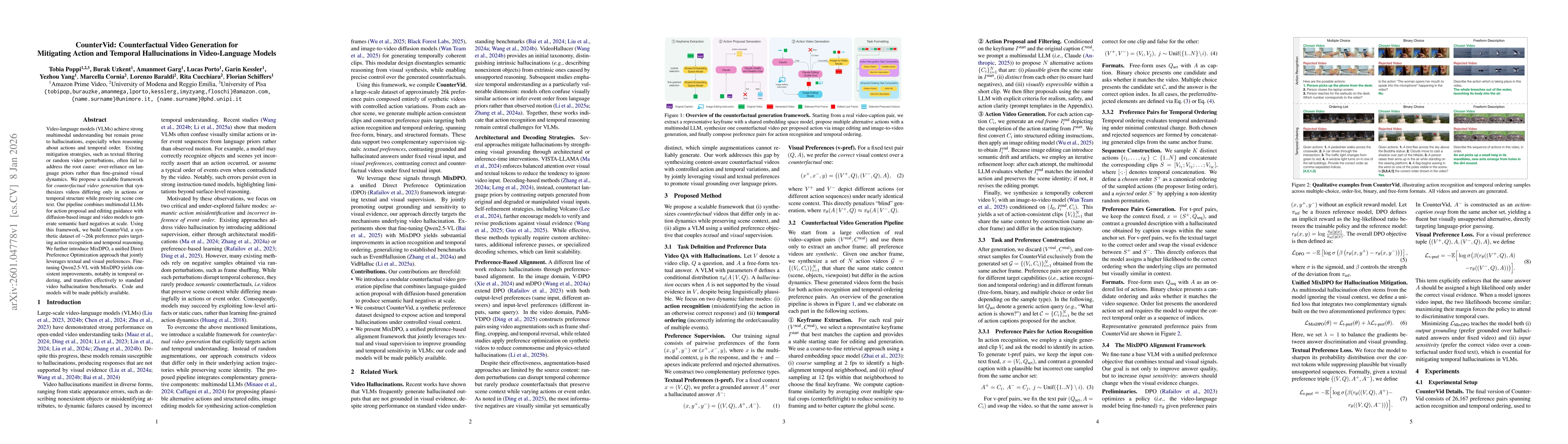 Thumbnail for CounterVid: Counterfactual Video Generation for Mitigating Action and Temporal Hallucinations in Video-Language Models