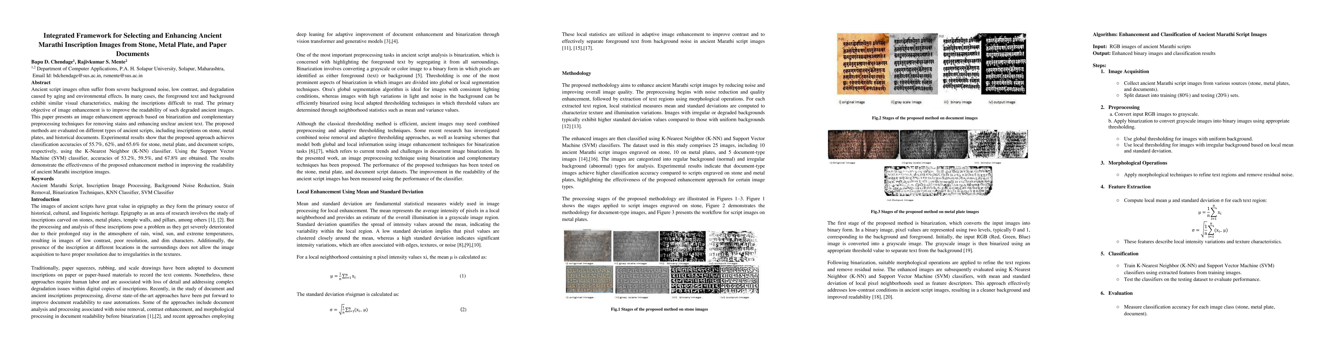 Thumbnail for Integrated Framework for Selecting and Enhancing Ancient Marathi Inscription Images from Stone, Metal Plate, and Paper Documents