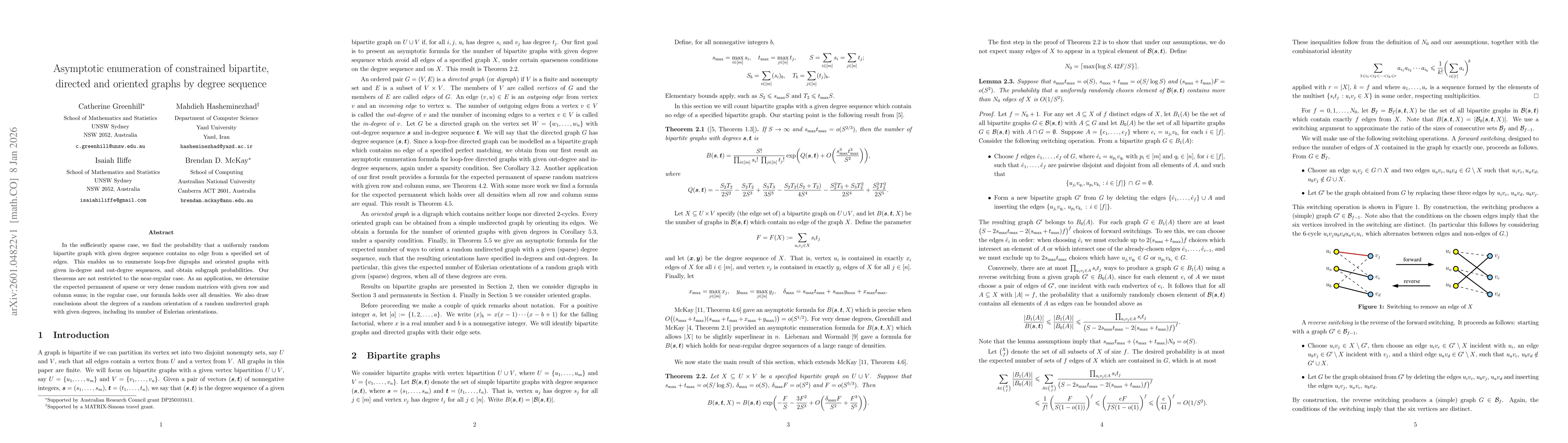 Thumbnail for Asymptotic enumeration of constrained bipartite, directed and oriented graphs by degree sequence