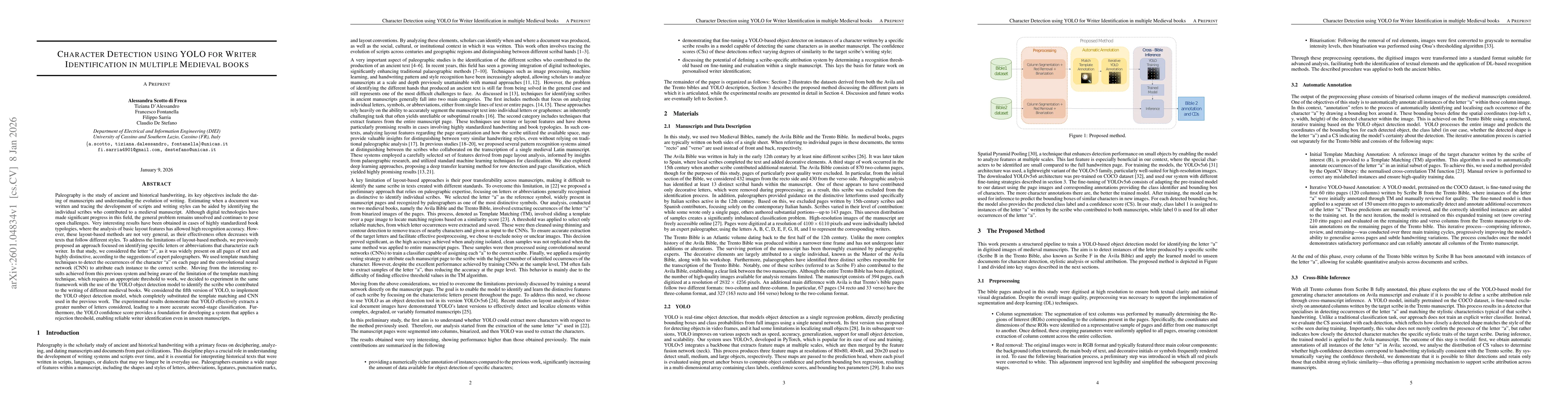 Thumbnail for Character Detection using YOLO for Writer Identification in multiple Medieval books
