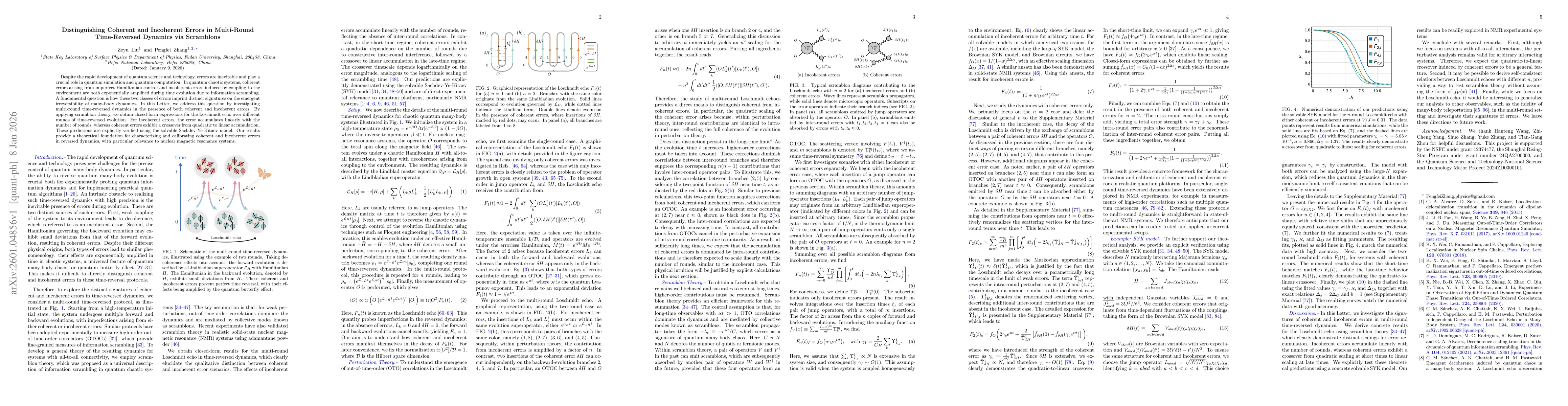 Thumbnail for Distinguishing Coherent and Incoherent Errors in Multi-Round Time-Reversed Dynamics via Scramblons
