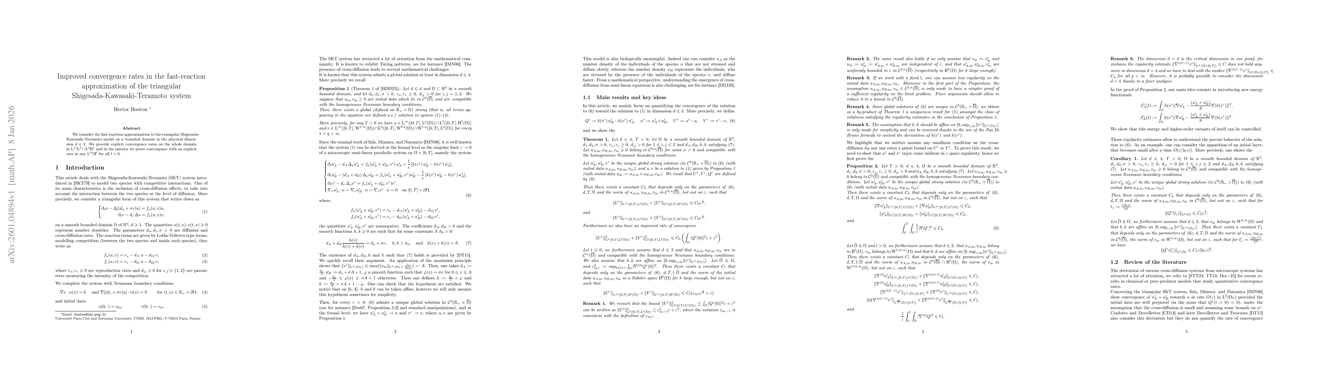 Thumbnail for Improved convergence rates in the fast-reaction approximation of the triangular Shigesada-Kawasaki-Teramoto system
