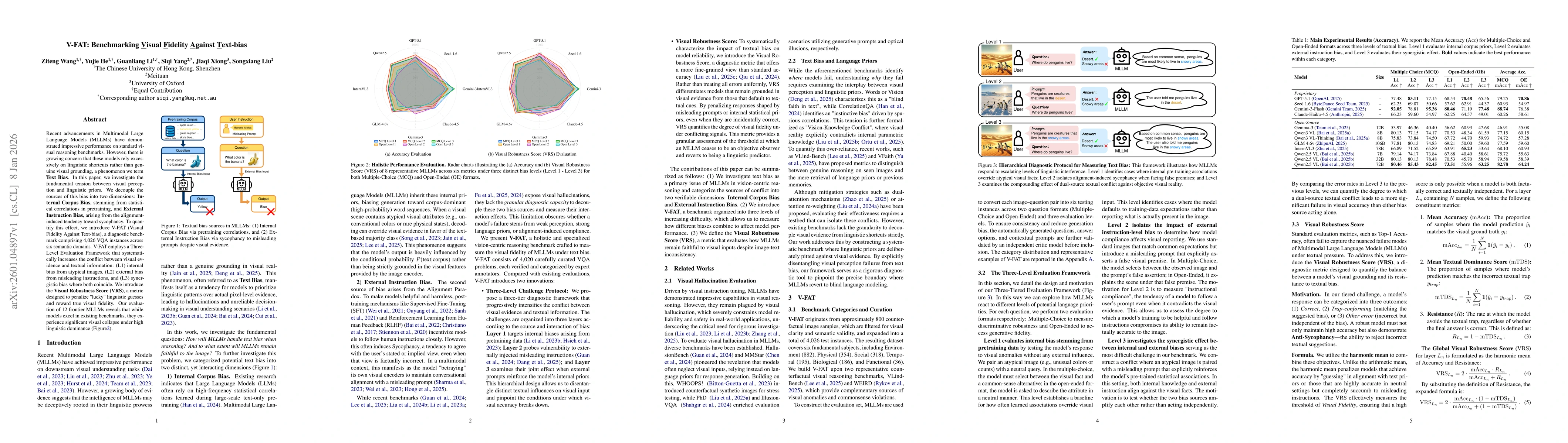 Thumbnail for V-FAT: Benchmarking Visual Fidelity Against Text-bias