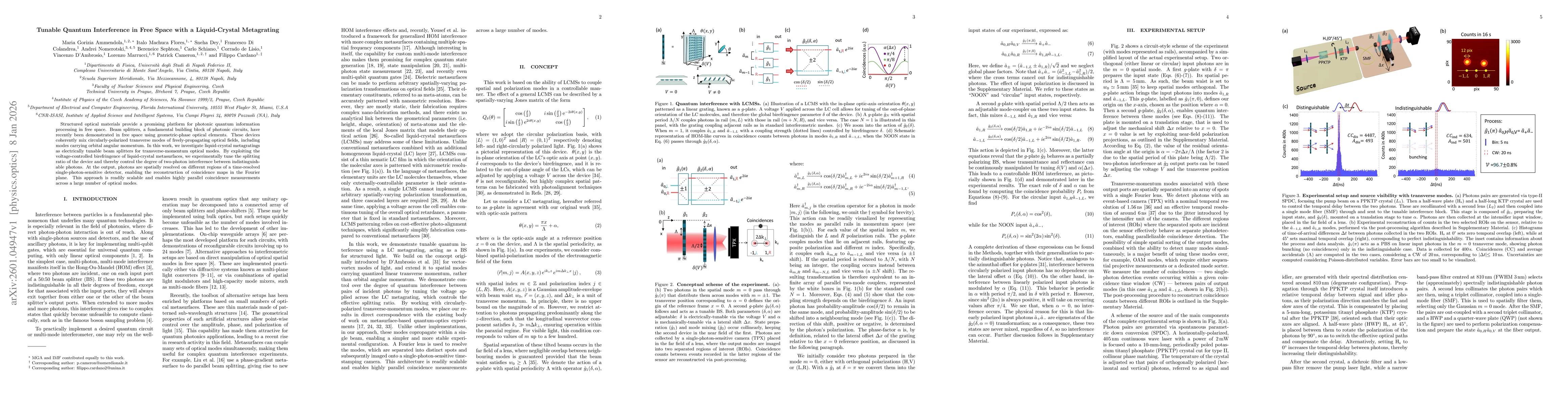 Thumbnail for Tunable Quantum Interference in Free Space with a Liquid-Crystal Metagrating