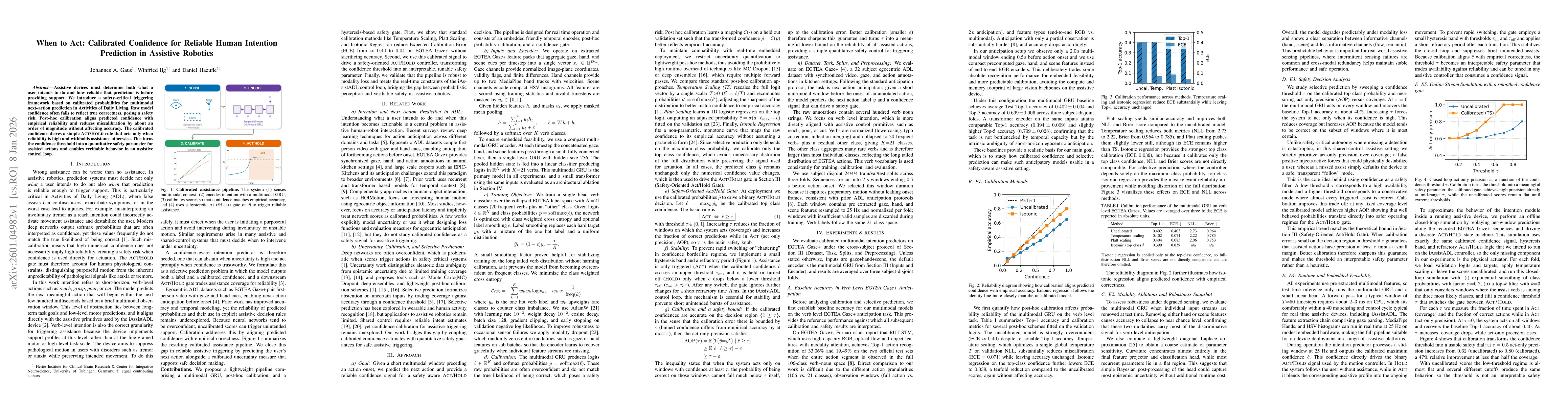 Thumbnail for When to Act: Calibrated Confidence for Reliable Human Intention Prediction in Assistive Robotics