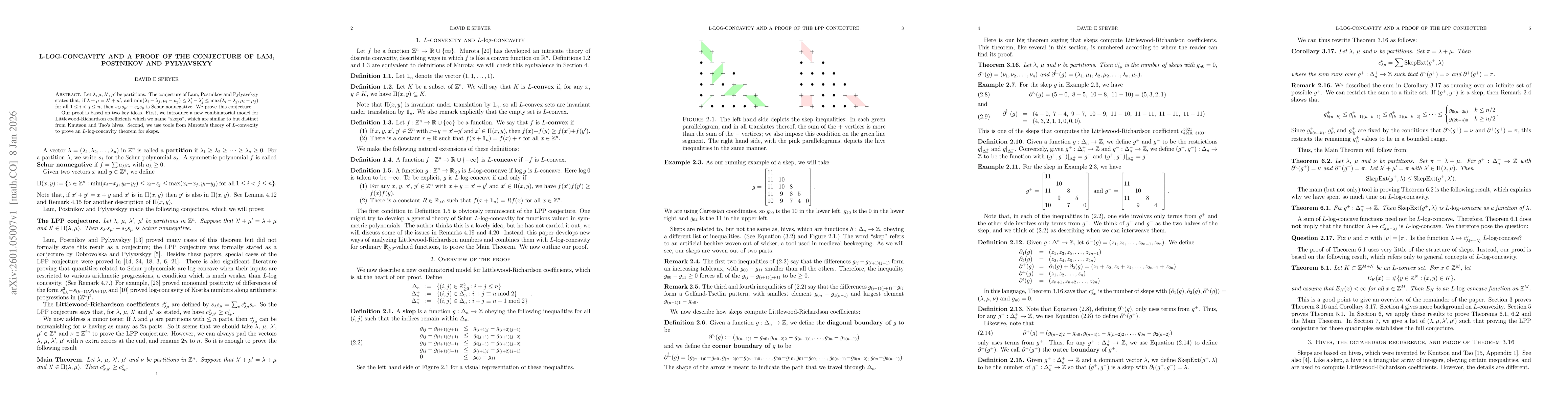 Thumbnail for L-log-concavity and a proof of the conjecture of Lam, Postnikov and Pylyavskyy