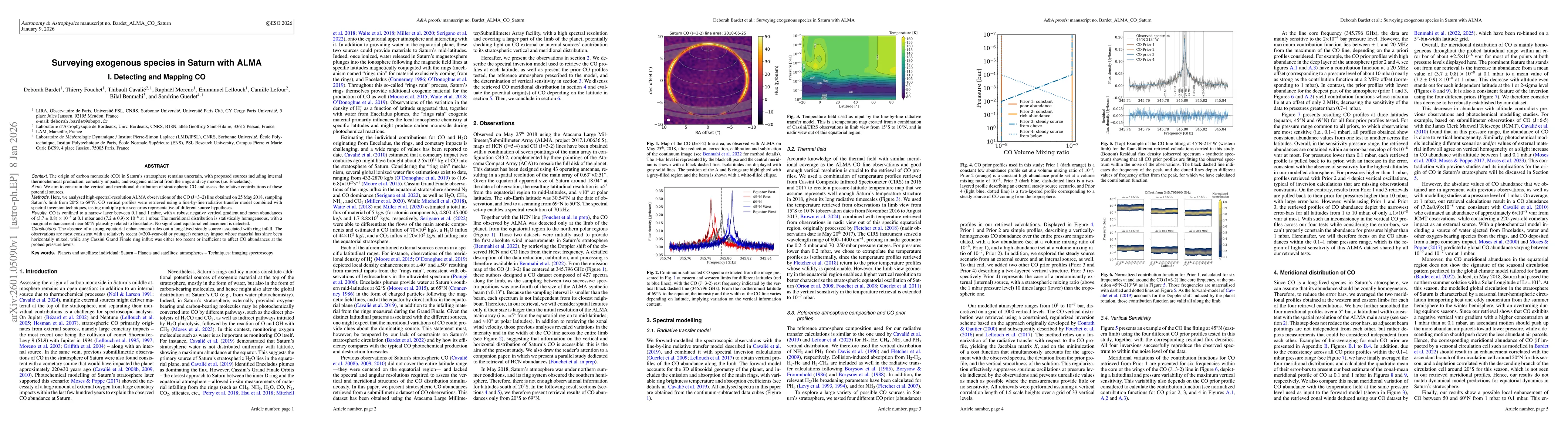 Thumbnail for Surveying exogenous species in Saturn with ALMA I. Detecting and Mapping CO