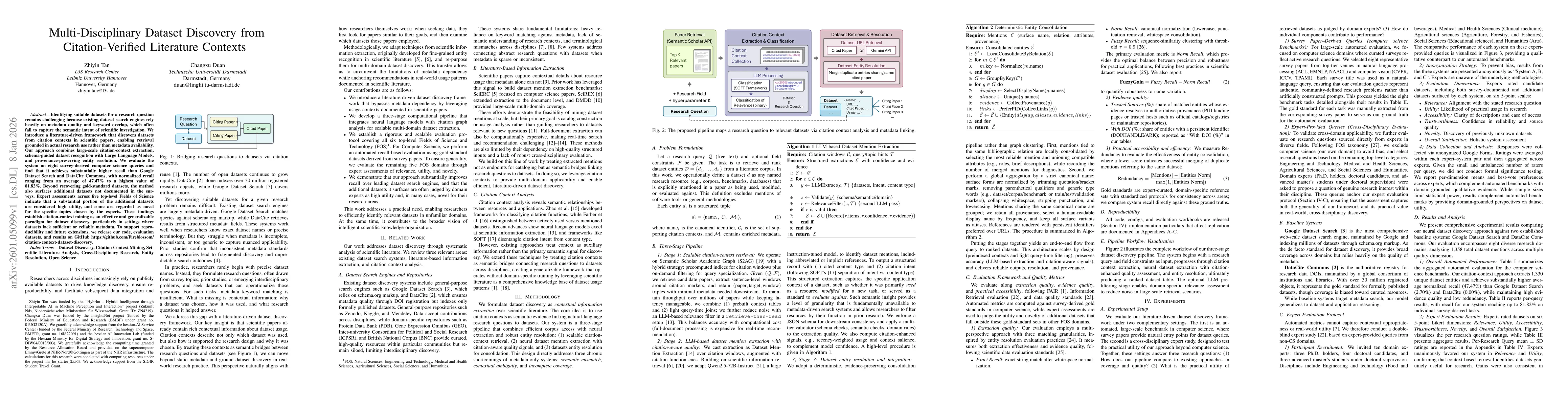 Thumbnail for Multi-Disciplinary Dataset Discovery from Citation-Verified Literature Contexts
