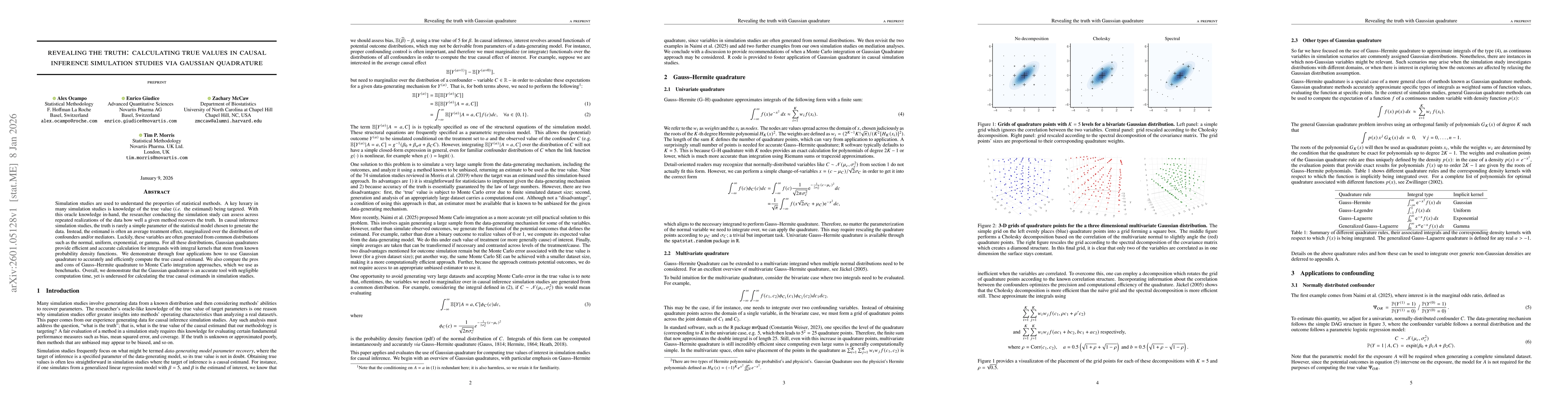 Thumbnail for Revealing the Truth: Calculating True Values in Causal Inference Simulation Studies via Gaussian Quadrature