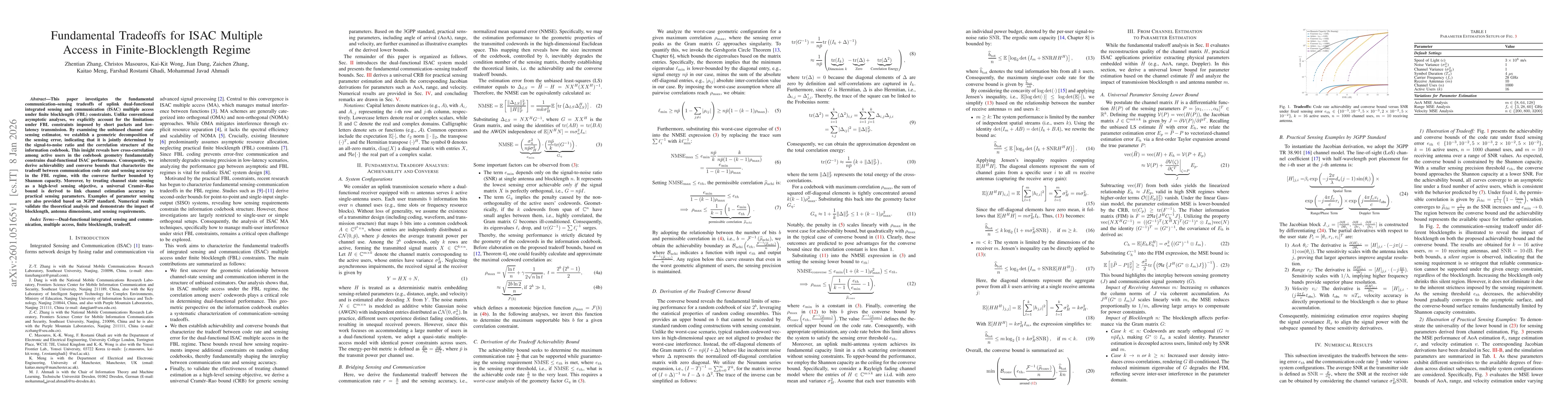 Thumbnail for Fundamental Tradeoffs for ISAC Multiple Access in Finite-Blocklength Regime