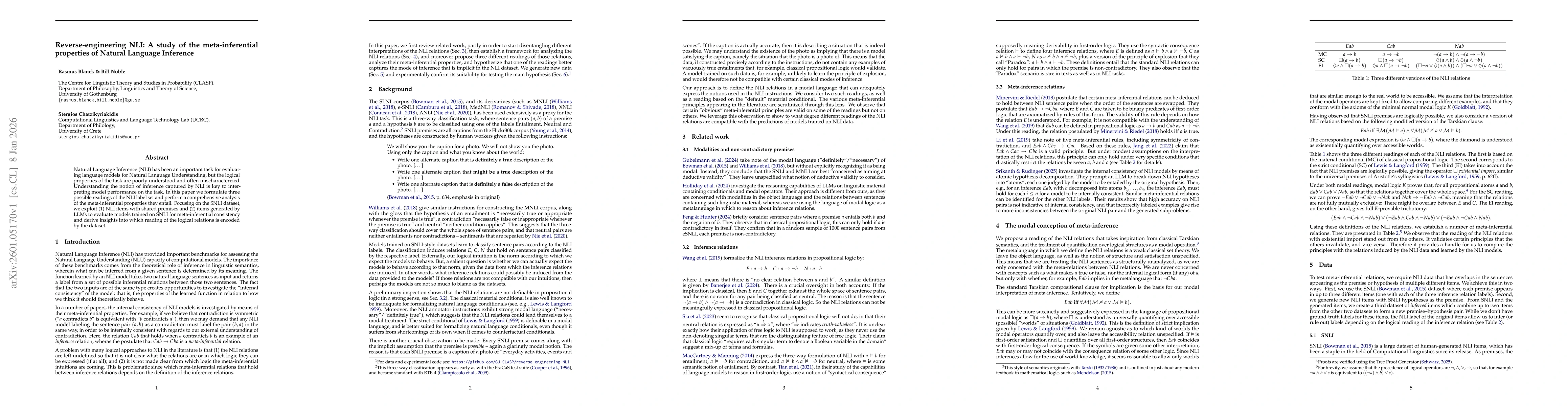 Thumbnail for Reverse-engineering NLI: A study of the meta-inferential properties of Natural Language Inference