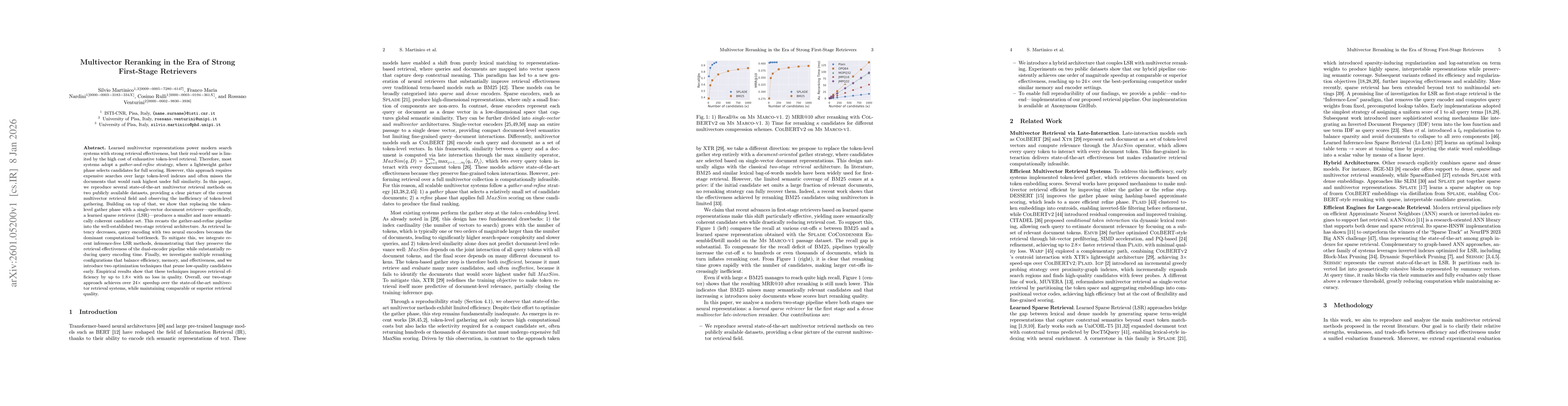 Thumbnail for Multivector Reranking in the Era of Strong First-Stage Retrievers