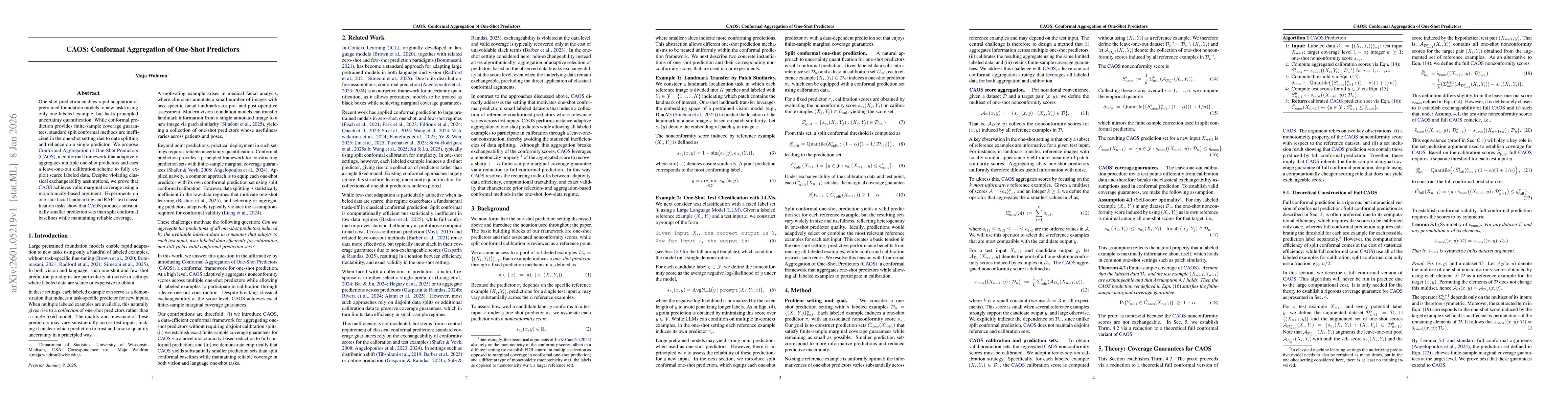 Thumbnail for CAOS: Conformal Aggregation of One-Shot Predictors