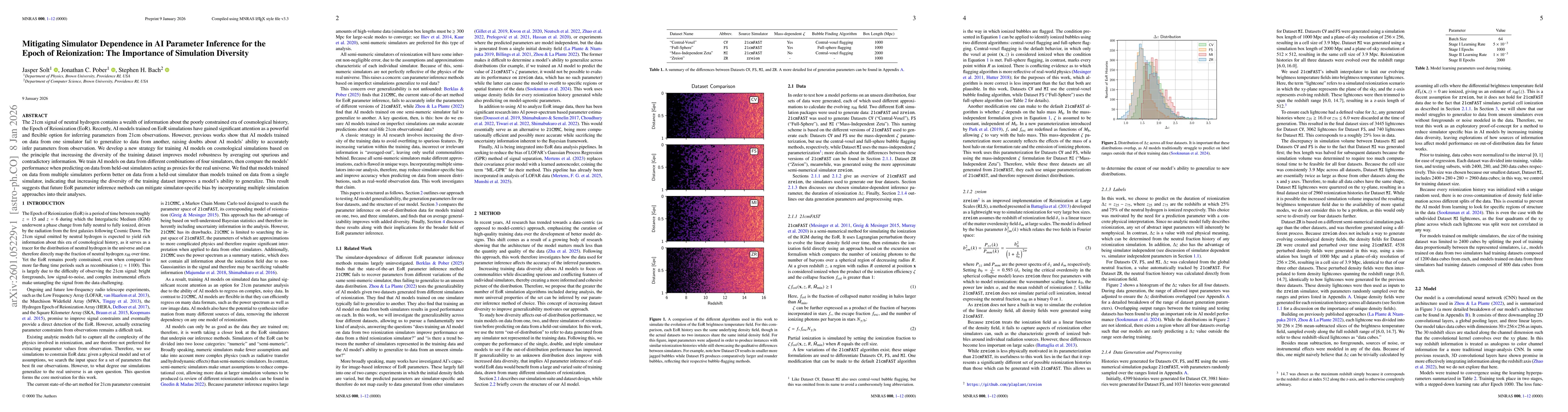 Thumbnail for Mitigating Simulator Dependence in AI Parameter Inference for the Epoch of Reionization: The Importance of Simulation Diversity