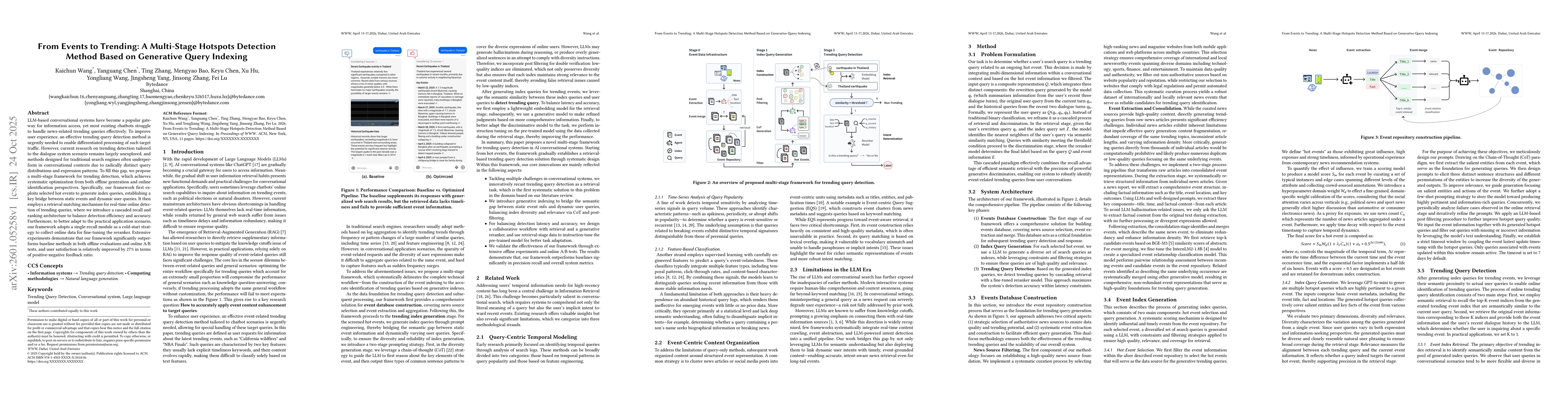 Thumbnail for From Events to Trending: A Multi-Stage Hotspots Detection Method Based on Generative Query Indexing