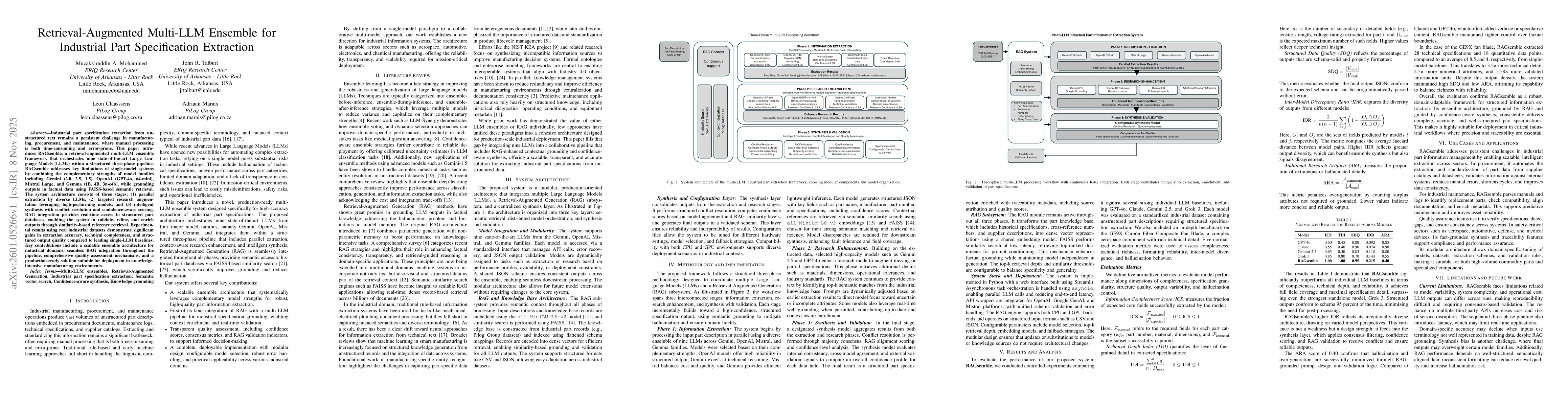 Thumbnail for Retrieval-Augmented Multi-LLM Ensemble for Industrial Part Specification Extraction