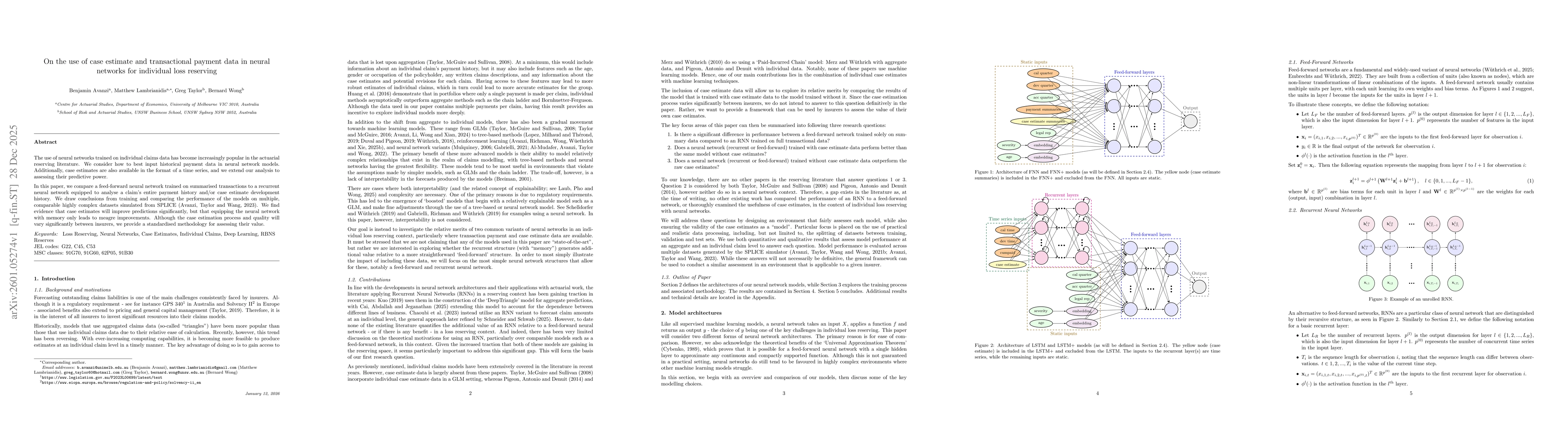 Thumbnail for On the use of case estimate and transactional payment data in neural networks for individual loss reserving