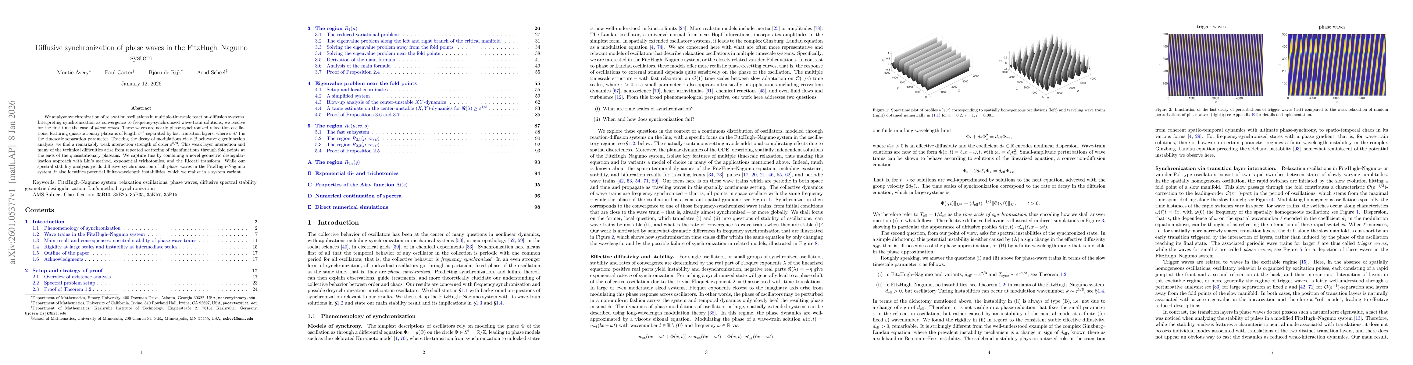 Thumbnail for Diffusive synchronization of phase waves in the FitzHugh-Nagumo system