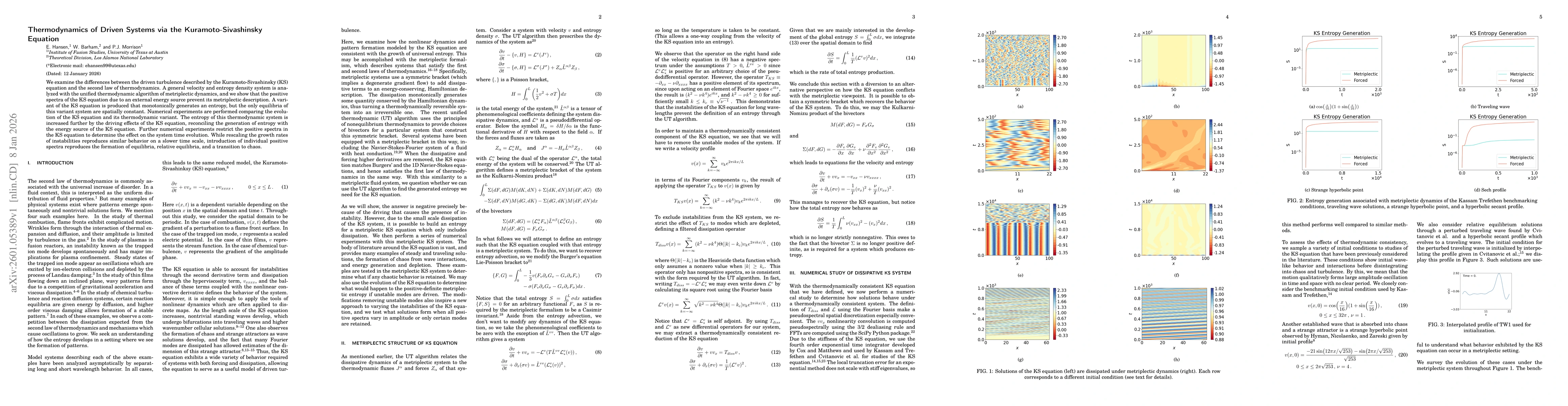 Thumbnail for Thermodynamics of driven systems via the Kuramoto-Sivashinsky equation
