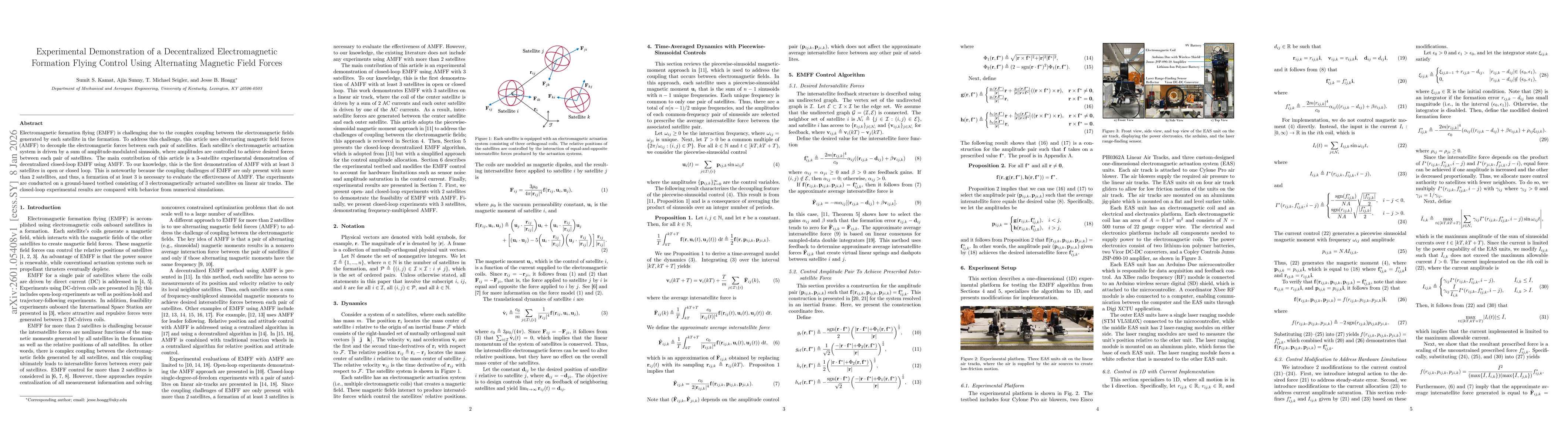 Thumbnail for Experimental Demonstration of a Decentralized Electromagnetic Formation Flying Control Using Alternating Magnetic Field Forces