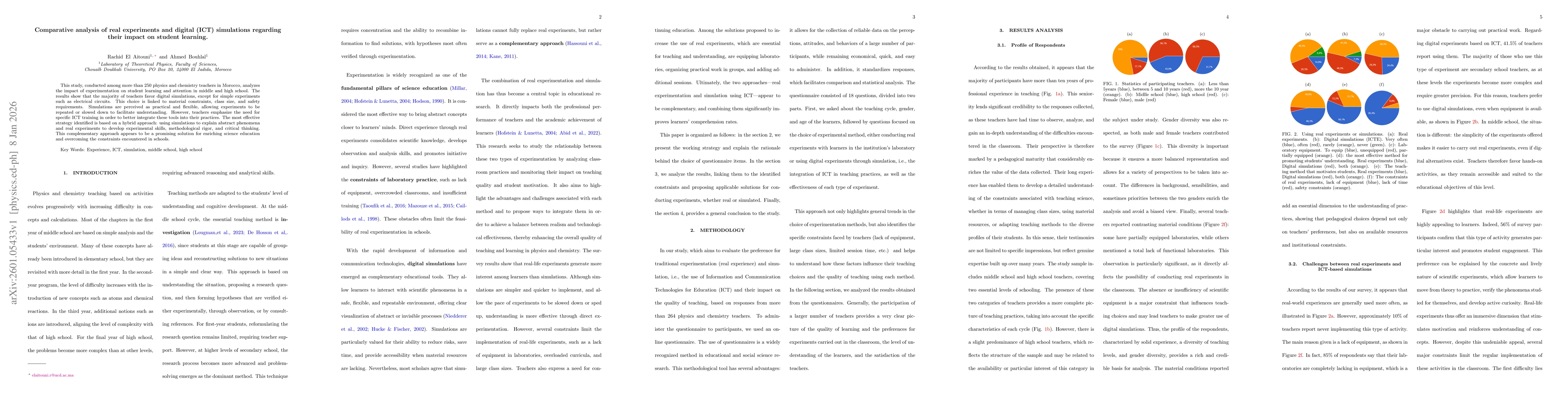 Thumbnail for Comparative analysis of real experiments and digital (ICT) simulations regarding their impact on student learning