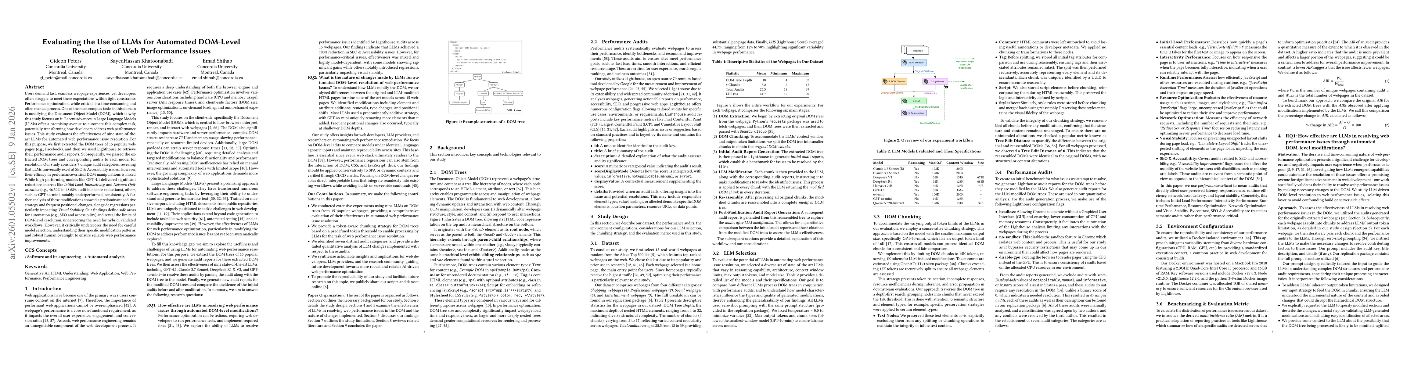 Thumbnail for Evaluating the Use of LLMs for Automated DOM-Level Resolution of Web Performance Issues
