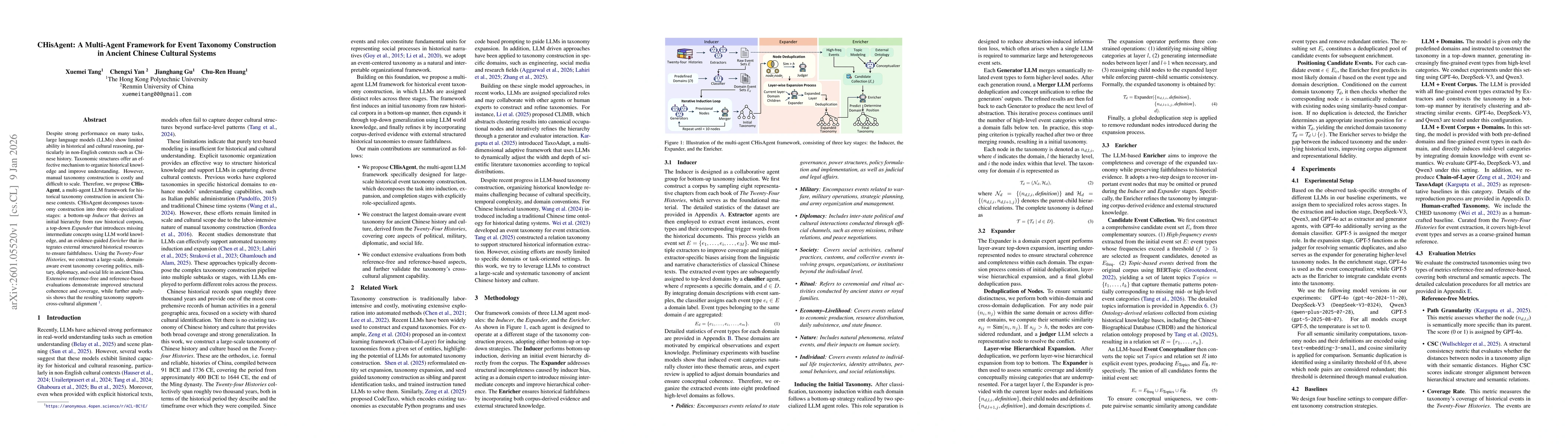 Thumbnail for CHisAgent: A Multi-Agent Framework for Event Taxonomy Construction in Ancient Chinese Cultural Systems