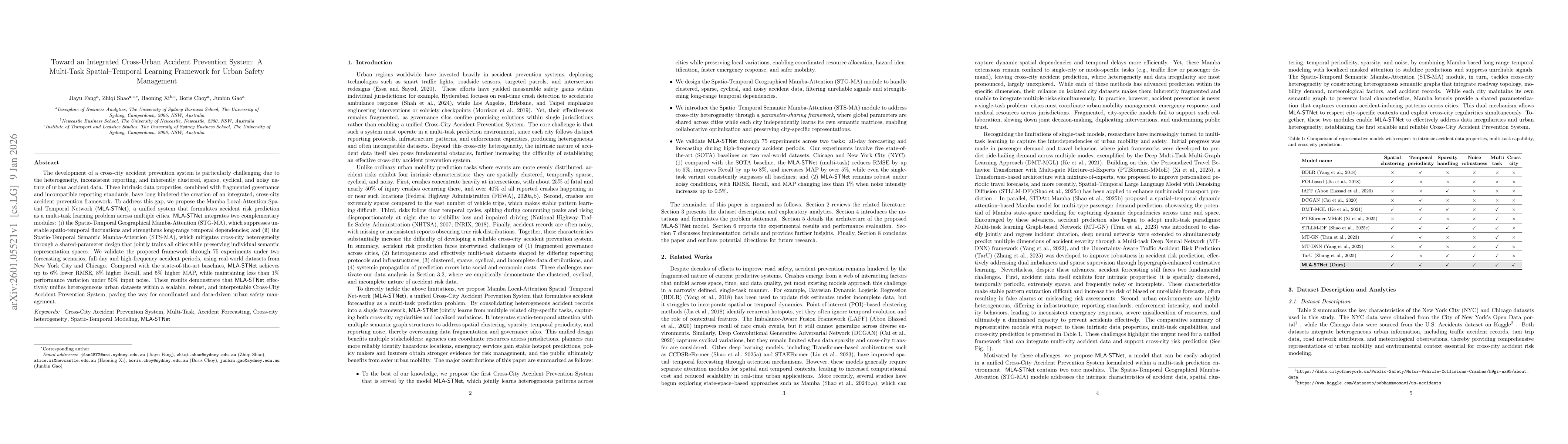 Thumbnail for Toward an Integrated Cross-Urban Accident Prevention System: A Multi-Task Spatial-Temporal Learning Framework for Urban Safety Management
