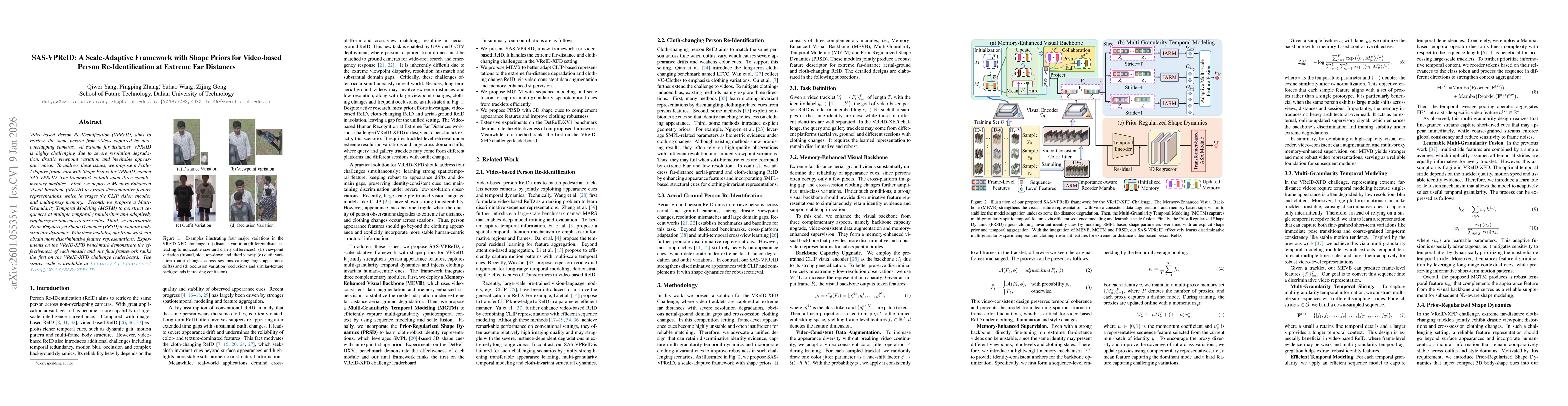 Thumbnail for SAS-VPReID: A Scale-Adaptive Framework with Shape Priors for Video-based Person Re-Identification at Extreme Far Distances