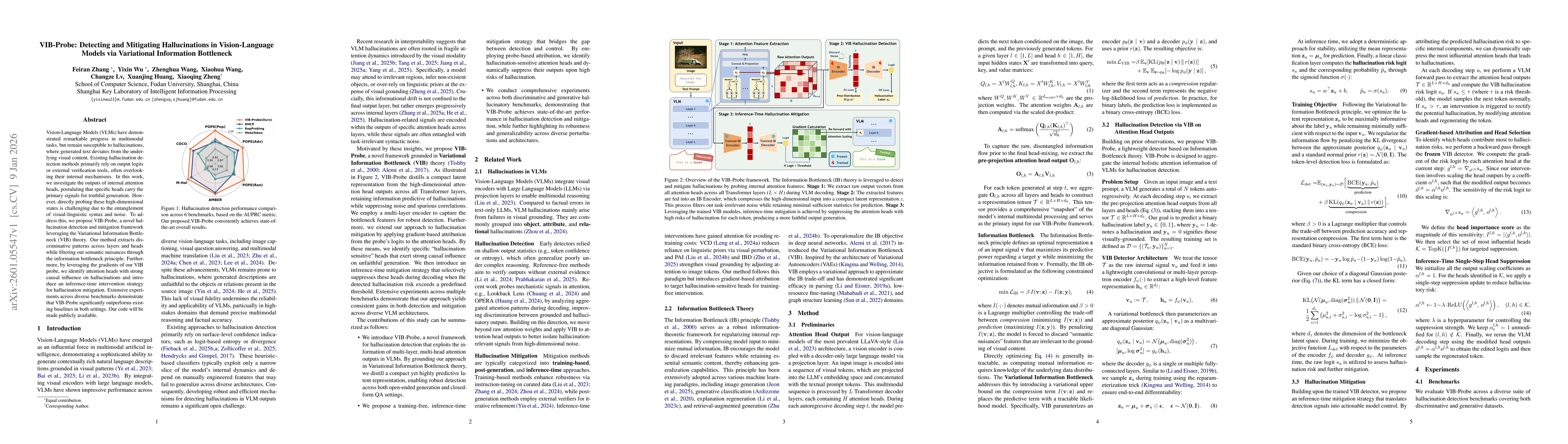 Thumbnail for VIB-Probe: Detecting and Mitigating Hallucinations in Vision-Language Models via Variational Information Bottleneck