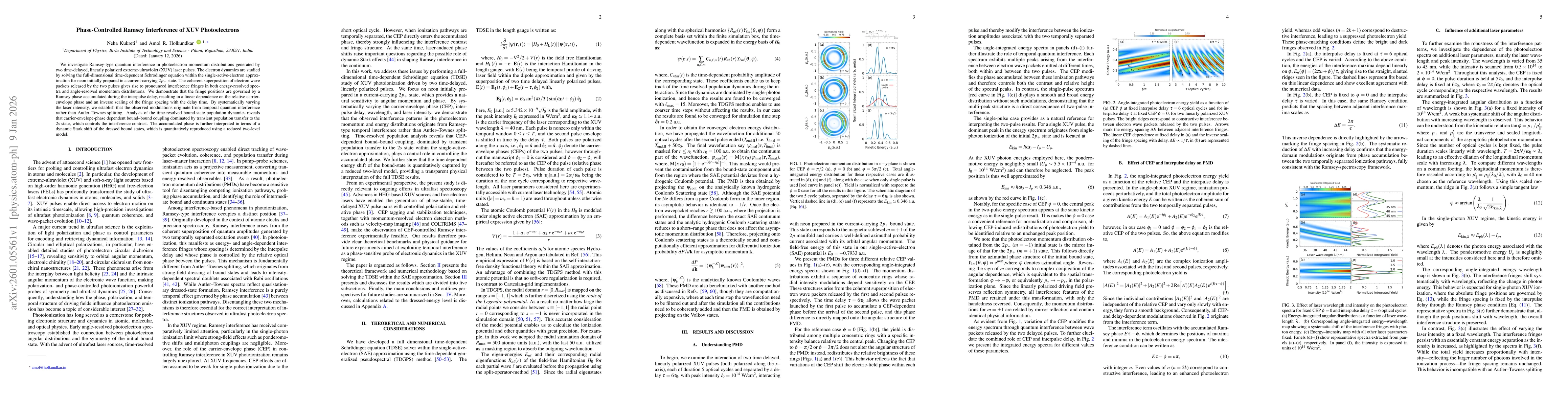 Thumbnail for Phase-Controlled Ramsey Interference of XUV Photoelectrons