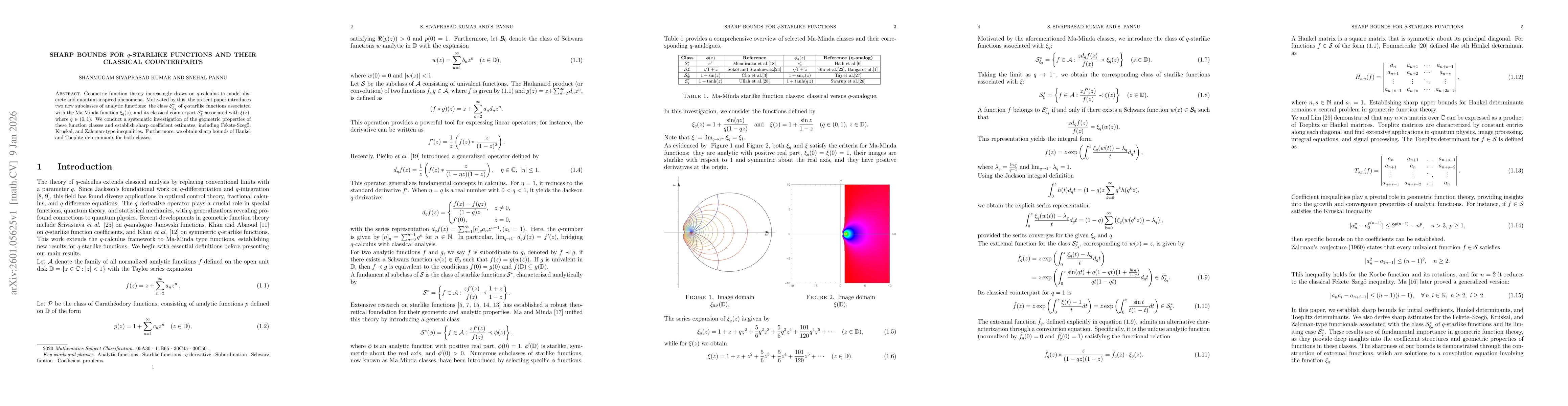 Thumbnail for Sharp Bounds for $q$-Starlike Functions and Their Classical Counterparts