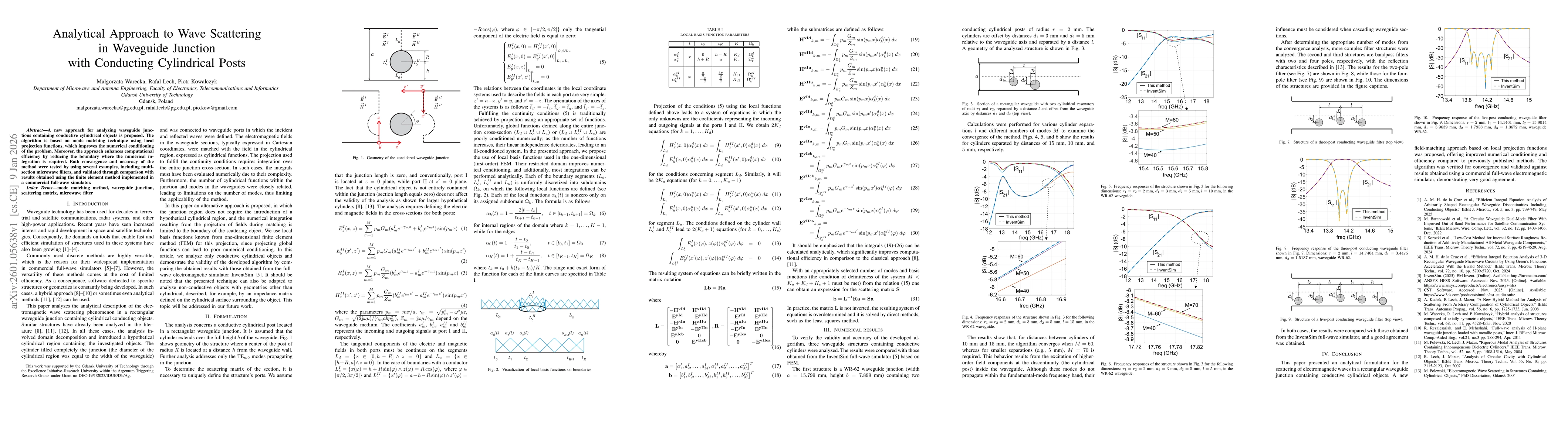 Thumbnail for Analytical Approach to Wave Scattering in Waveguide Junction with Conducting Cylindrical Posts