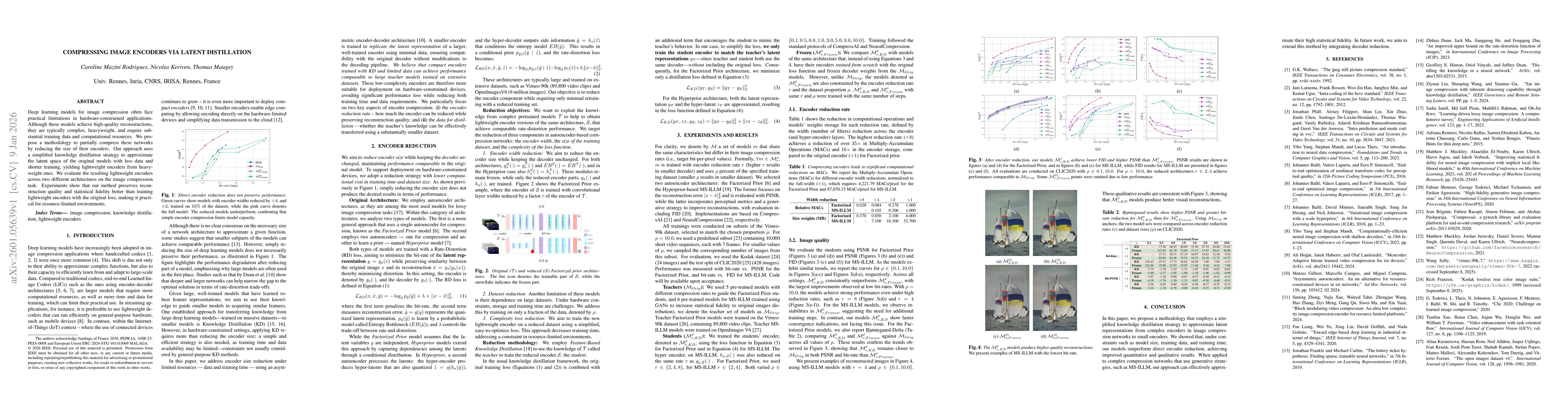 Thumbnail for Compressing image encoders via latent distillation