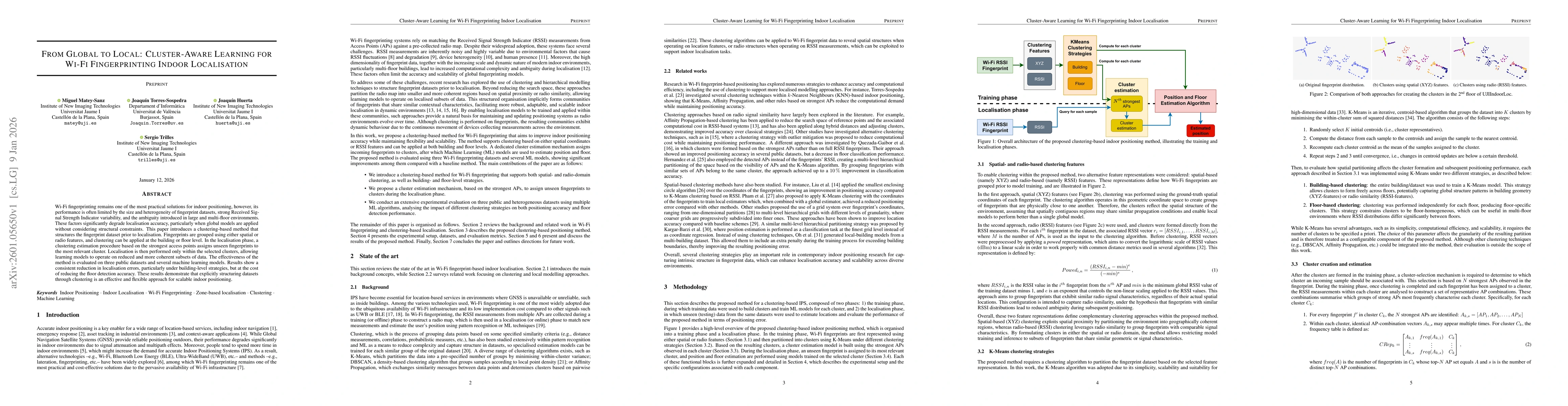 Thumbnail for From Global to Local: Cluster-Aware Learning for Wi-Fi Fingerprinting Indoor Localisation