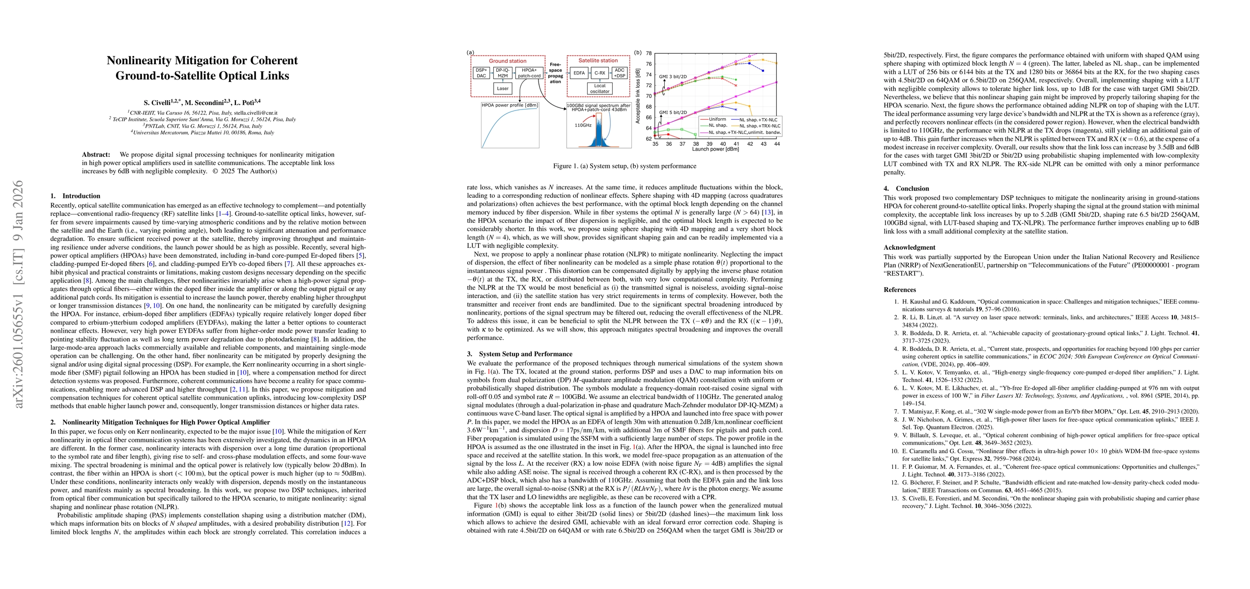 Thumbnail for Nonlinearity Mitigation for Coherent Ground-to-Satellite Optical Links