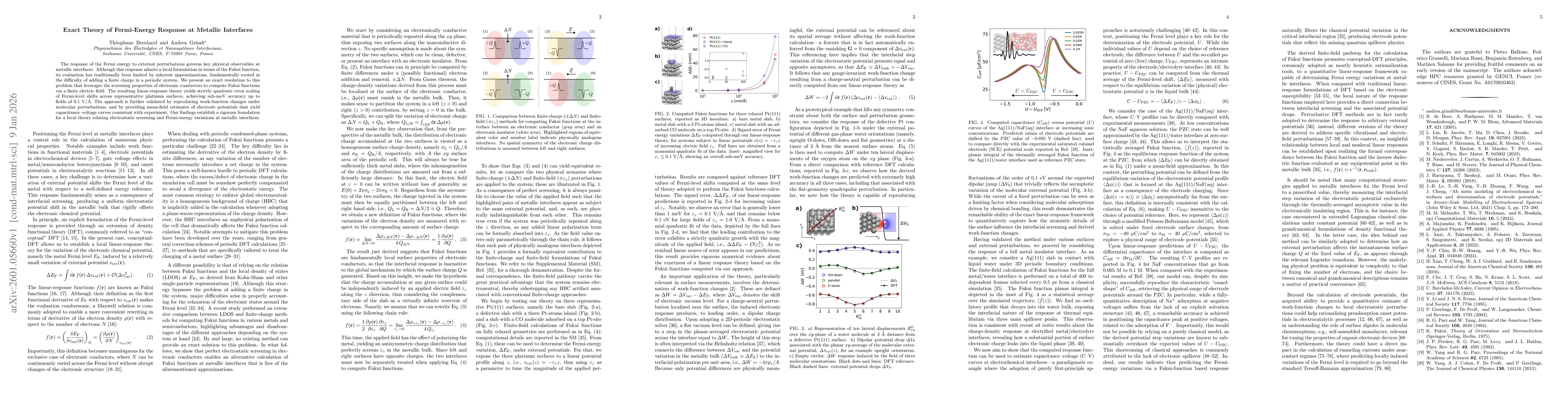 Thumbnail for Exact Theory of Fermi-Energy Response at Metallic Interfaces