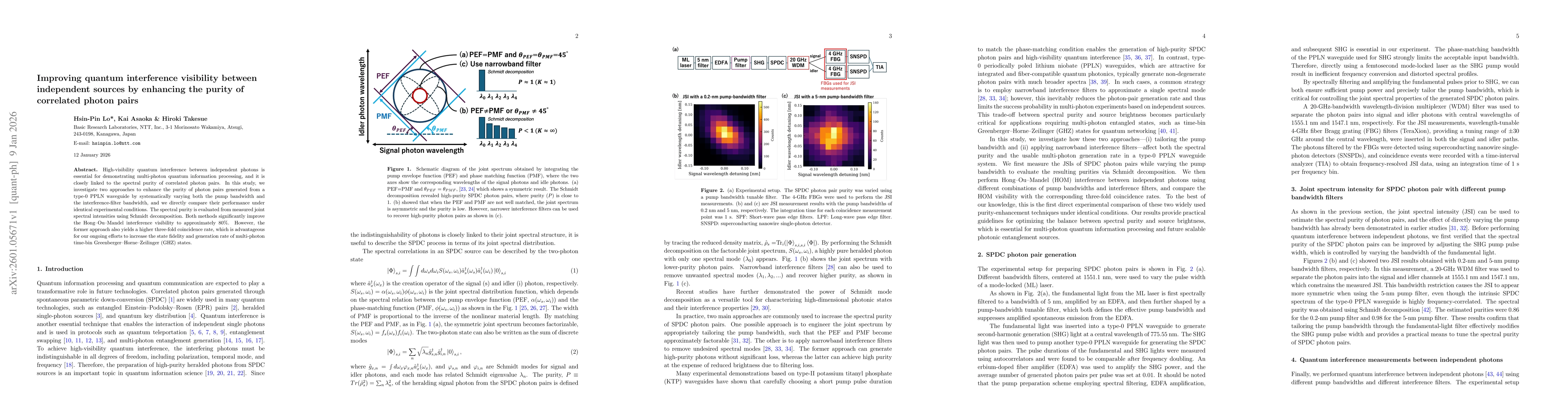 Thumbnail for Improving quantum interference visibility between independent sources by enhancing the purity of correlated photon pairs