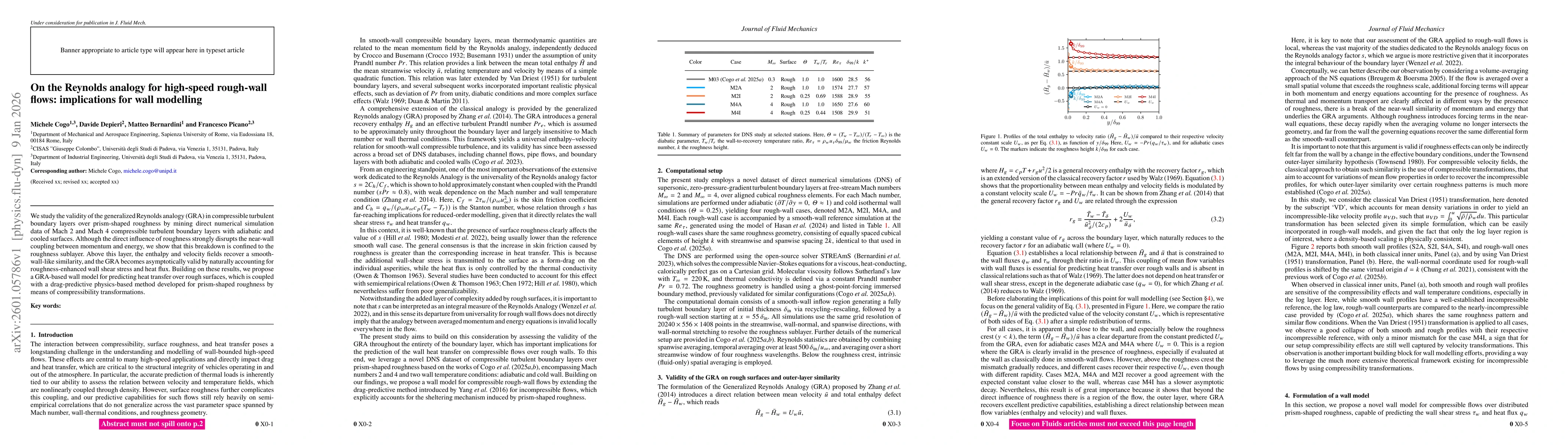 Thumbnail for On the Reynolds analogy for high-speed rough-wall flows: implications for wall modelling