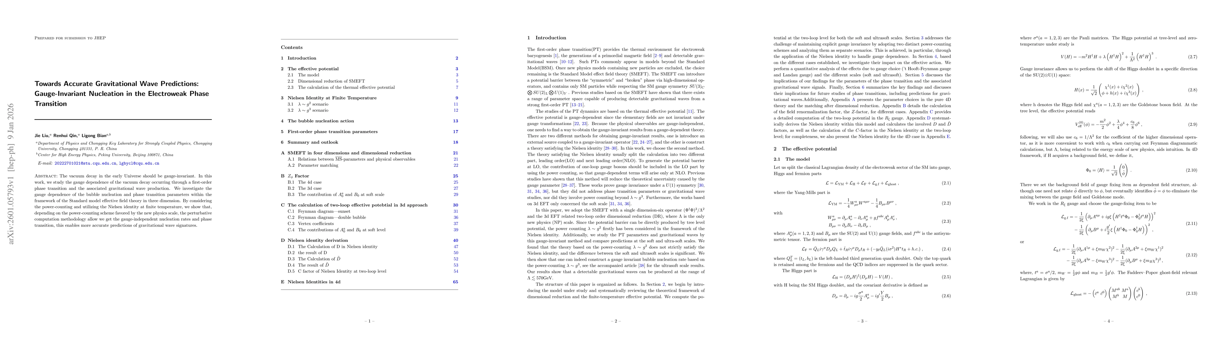 Thumbnail for Towards Accurate Gravitational Wave Predictions: Gauge-Invariant Nucleation in the Electroweak Phase Transition