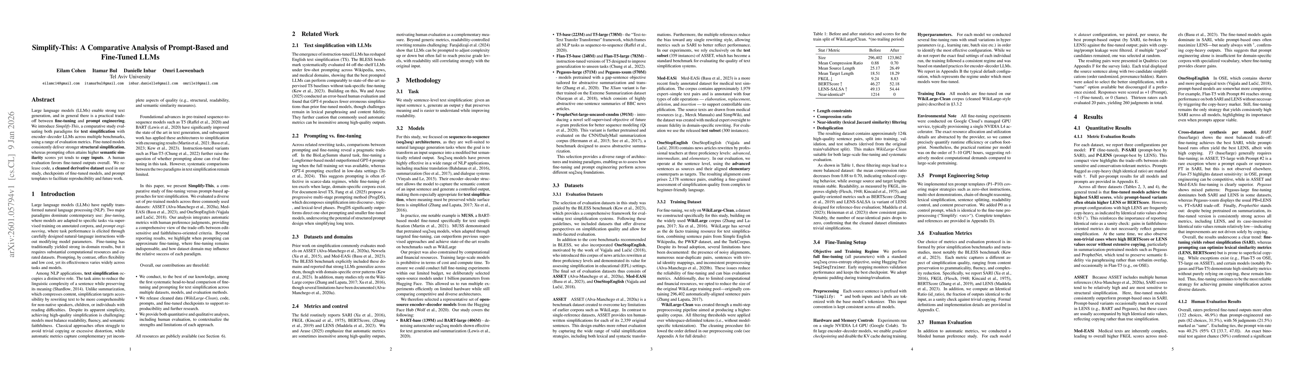 Thumbnail for Simplify-This: A Comparative Analysis of Prompt-Based and Fine-Tuned LLMs