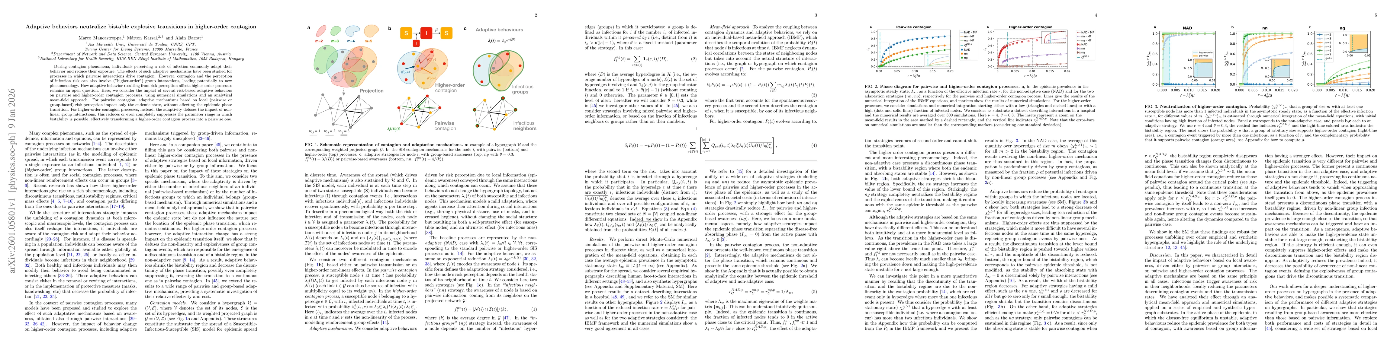 Thumbnail for Adaptive behaviors neutralize bistable explosive transitions in higher-order contagion