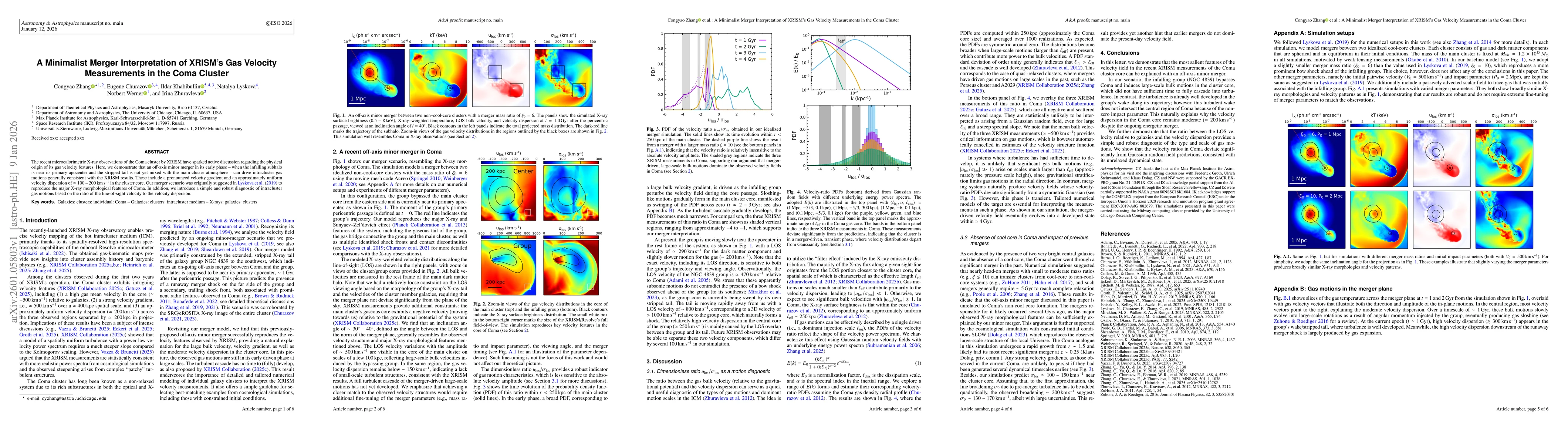 Thumbnail for A Minimalist Merger Interpretation of XRISM's Gas Velocity Measurements in the Coma Cluster