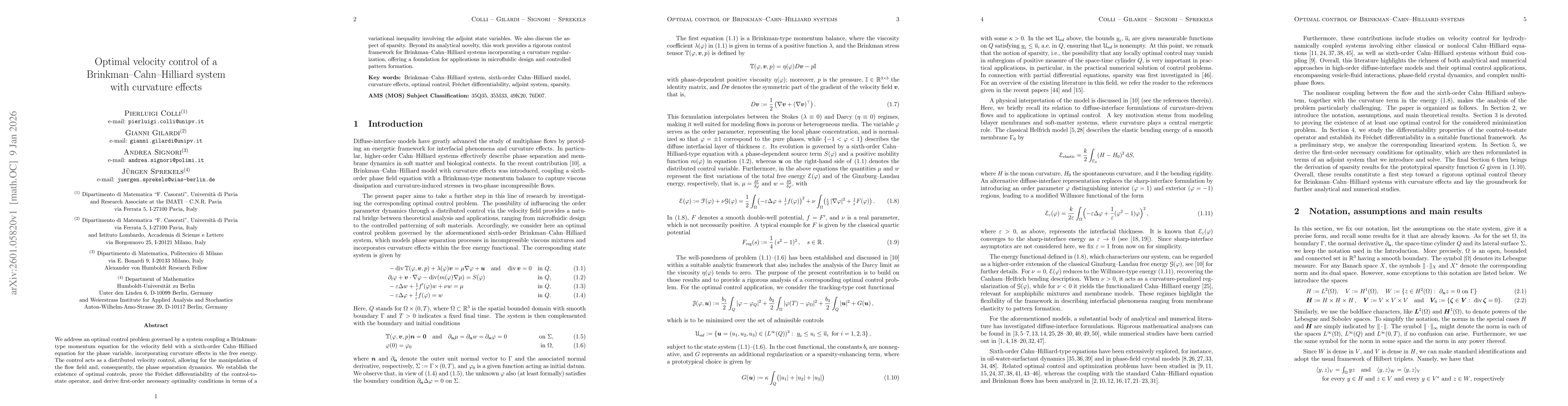 Thumbnail for Optimal velocity control of a Brinkman-Cahn-Hilliard system with curvature effects