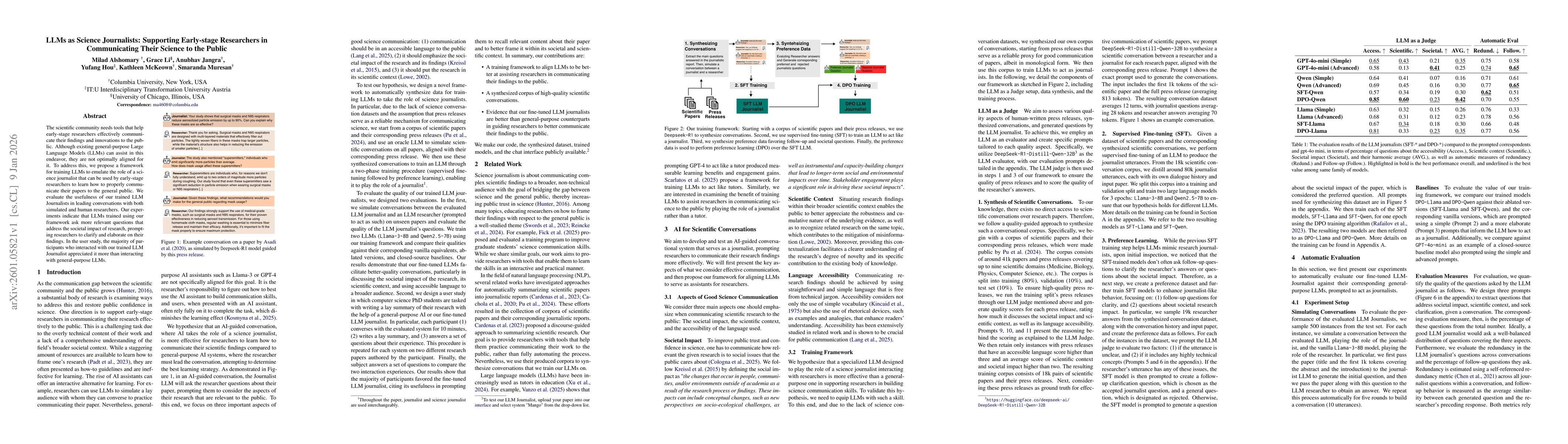 Thumbnail for LLMs as Science Journalists: Supporting Early-stage Researchers in Communicating Their Science to the Public