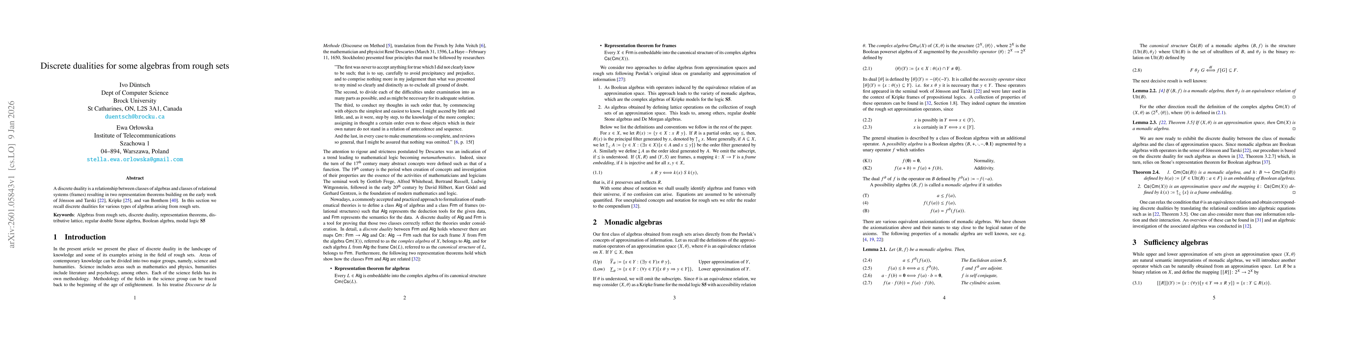 Thumbnail for Discrete dualities for some algebras from rough sets