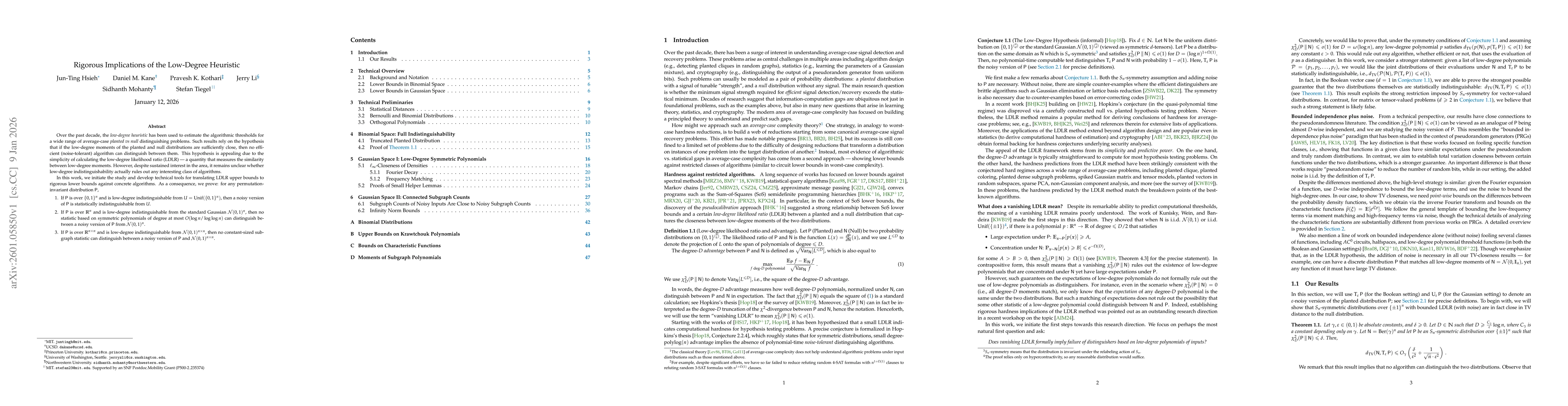 Thumbnail for Rigorous Implications of the Low-Degree Heuristic