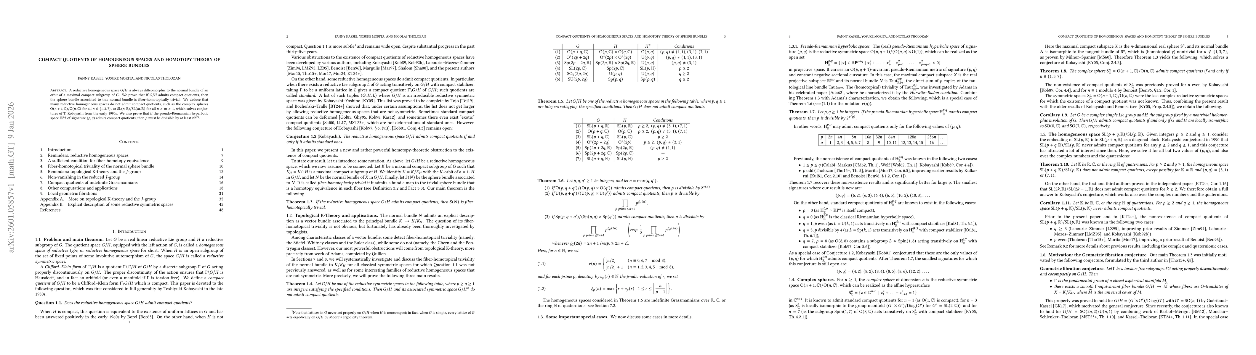 Thumbnail for Compact quotients of homogeneous spaces and homotopy theory of sphere bundles