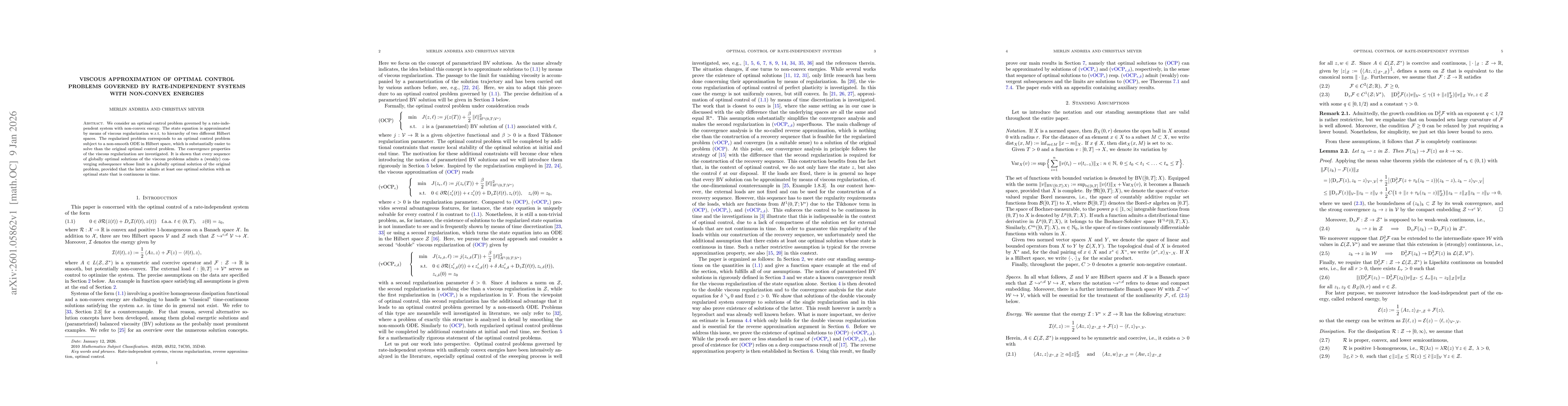 Thumbnail for Viscous Approximation of Optimal Control Problems Governed by Rate-Independent Systems with Non-Convex Energies