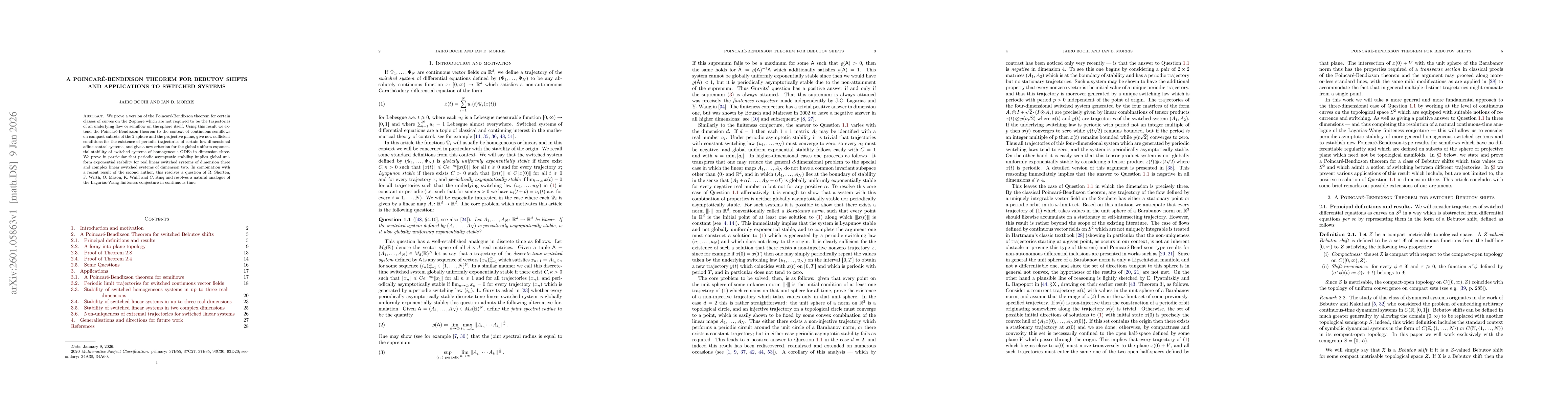 Thumbnail for A Poincaré-Bendixson theorem for Bebutov shifts and applications to switched systems
